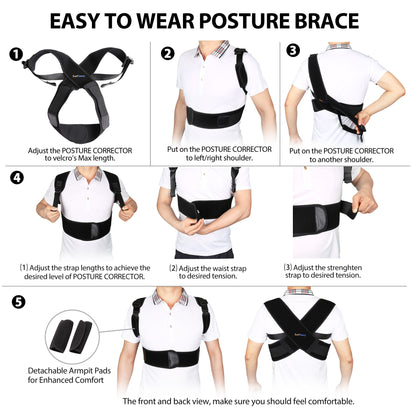 LotFancy Posture Corrector for Women Men and Kids