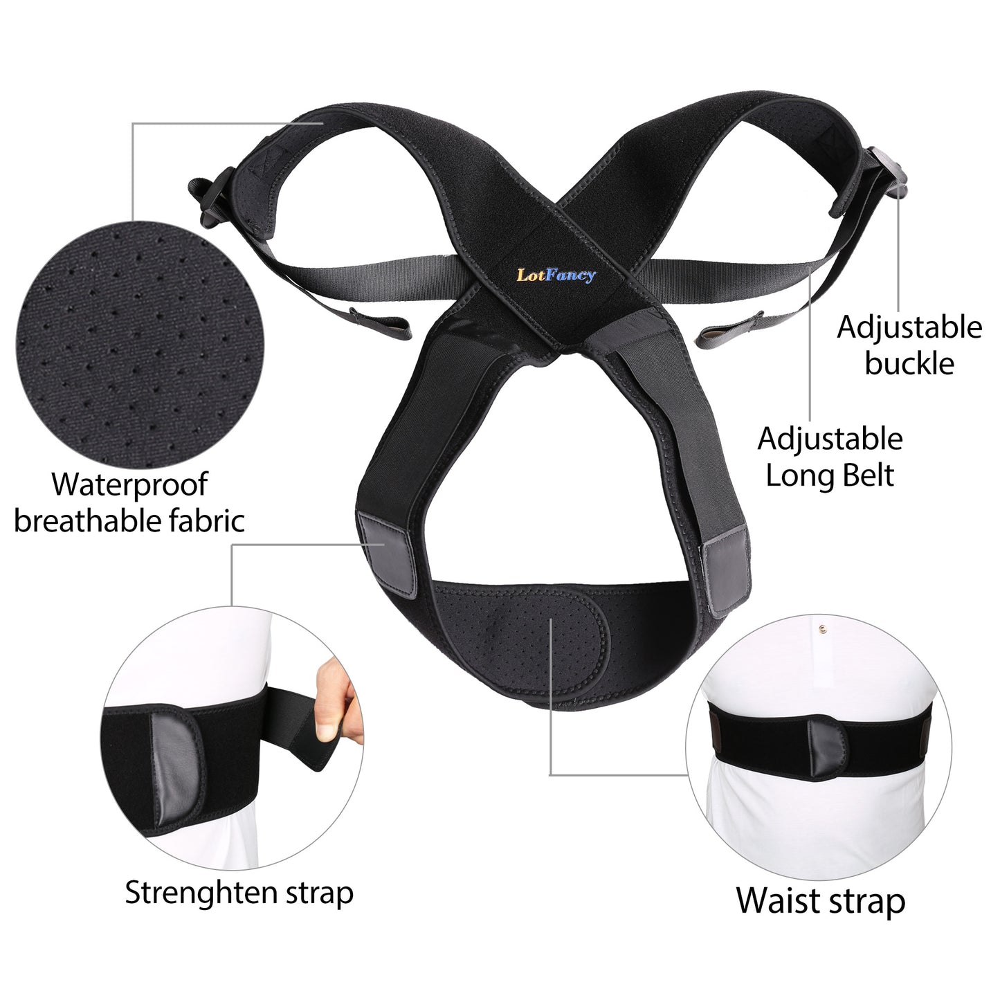LotFancy Posture Corrector for Women Men and Kids