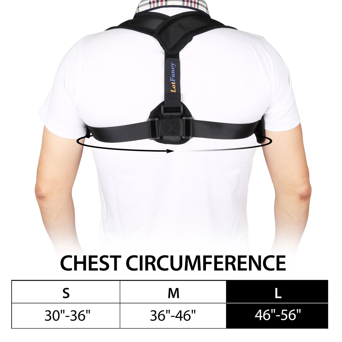 LotFancy Posture Corrector for Women Men and Kids, Adjustable and Comfortable