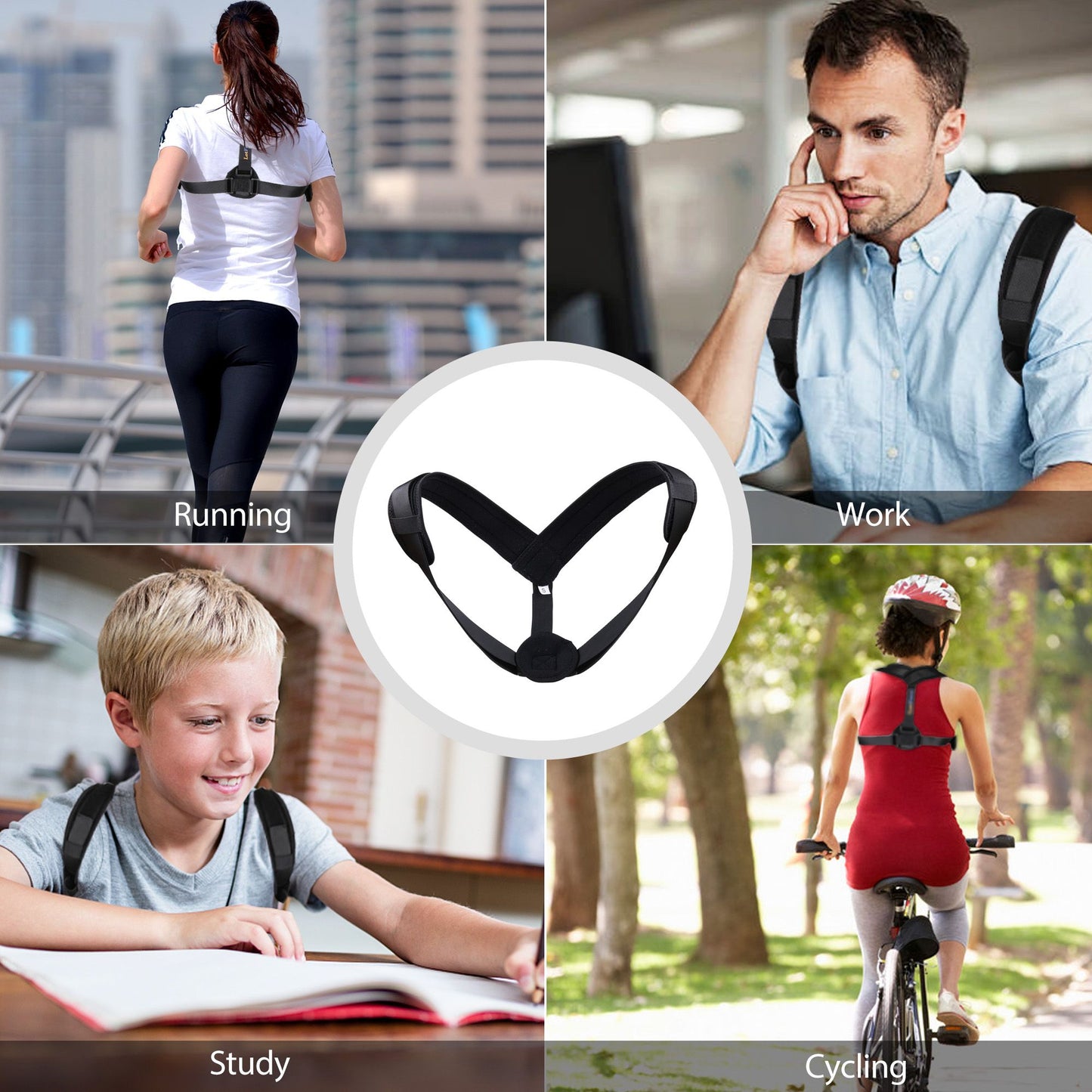 LotFancy Posture Corrector for Women Men and Kids, Adjustable and Comfortable