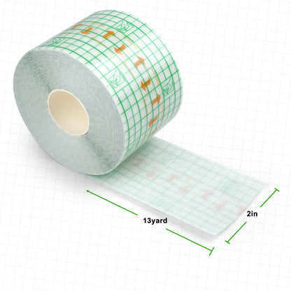 LotFancy 2 in x 13 Yards Tattoo Aftercare Bandage Rolls, Adhesive Transparent Film Dressing