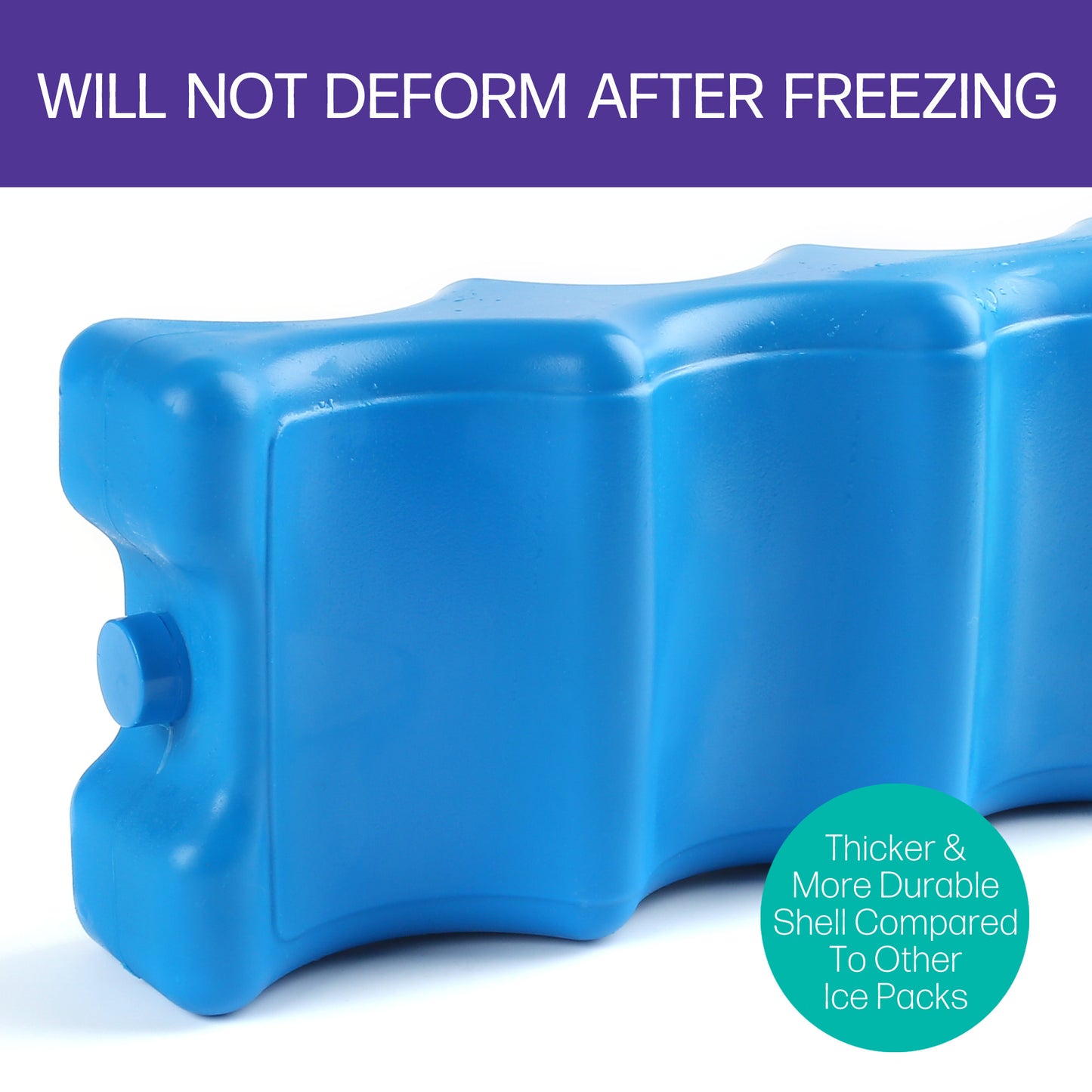 LotFancy 2Pcs Ice Packs for Coolers, Insulated Contoured Freezer Pack for Lunch boxes,Reusable