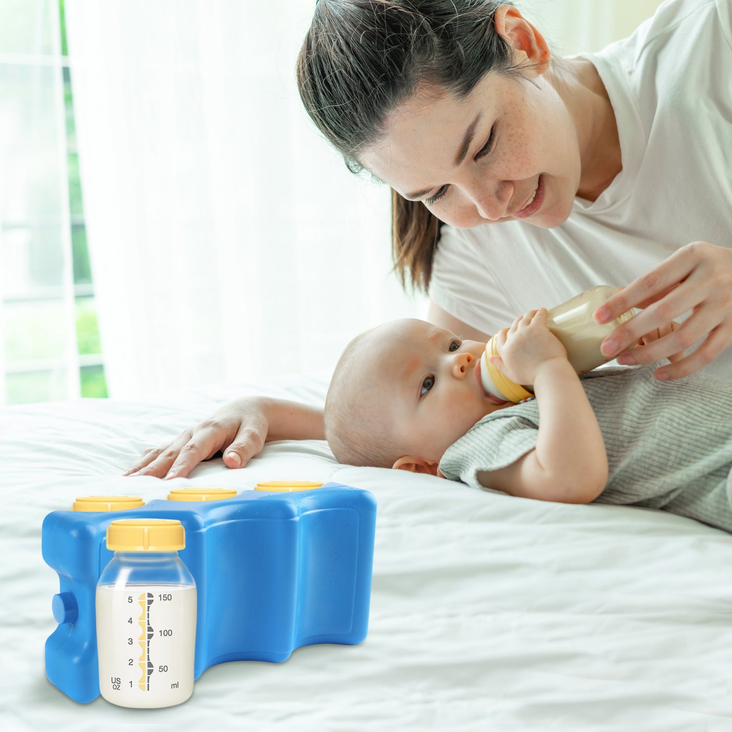 LotFancy 2Pcs Ice Packs for Coolers, Insulated Contoured Freezer Pack for Lunch boxes,Reusable