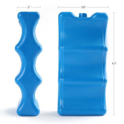LotFancy 4 Ice Packs for Coolers, Reusable Insulated Contoured Freezer Pack for Lunch Box, Beer Can