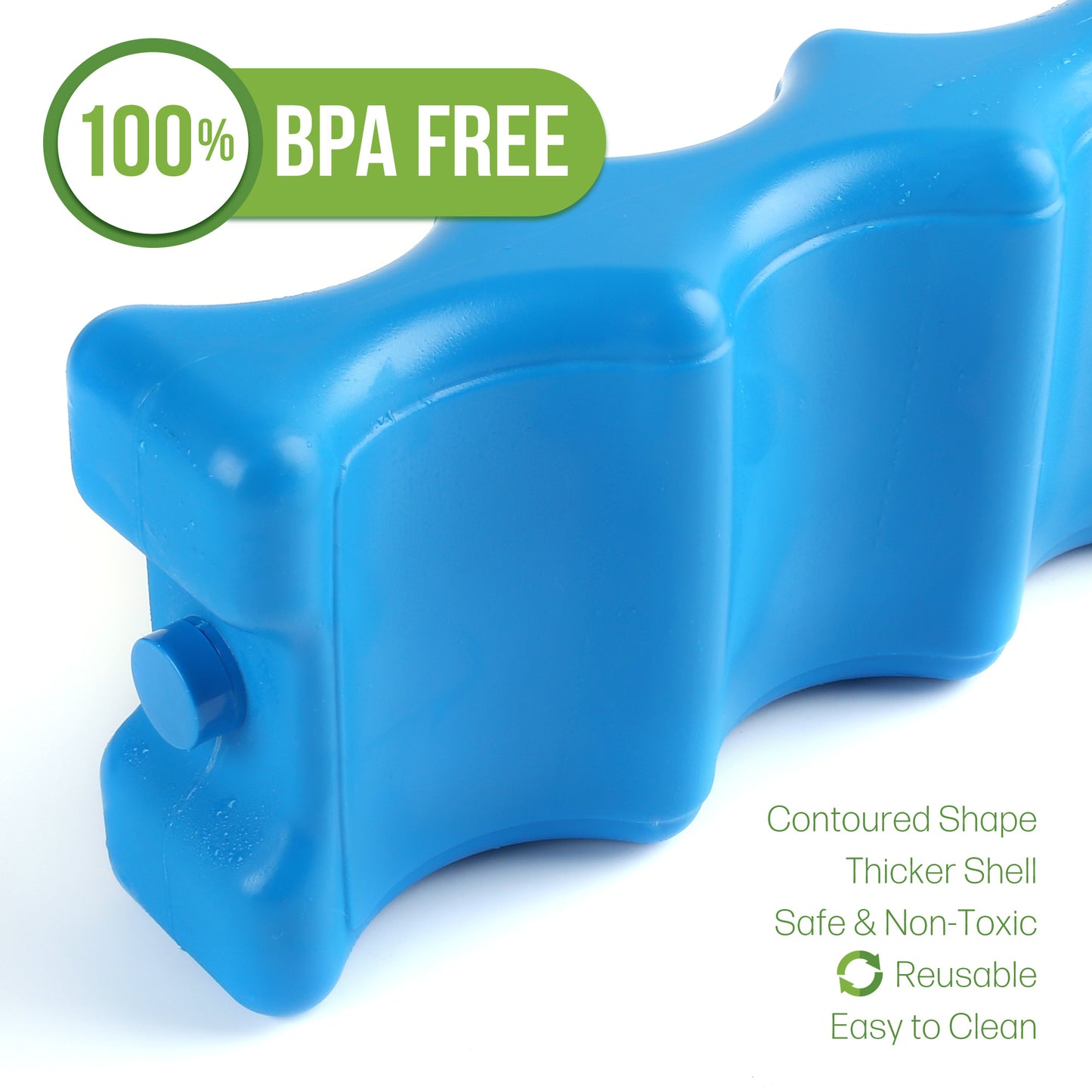 LotFancy 4 Ice Packs for Coolers, Reusable Insulated Contoured Freezer Pack for Lunch Box, Beer Can
