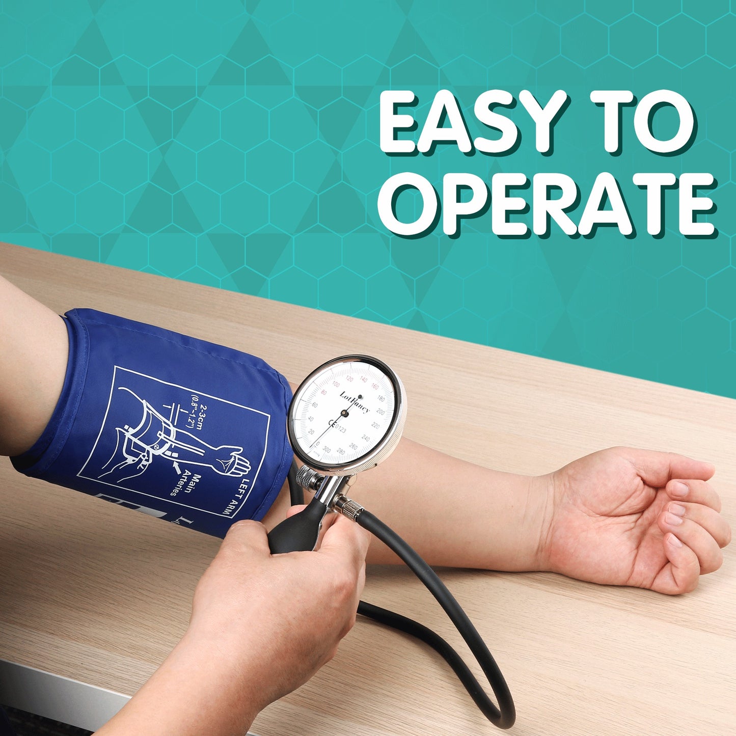 LotFancy Aneroid Sphygmomanometer, Professional Manual Blood Pressure Monitor