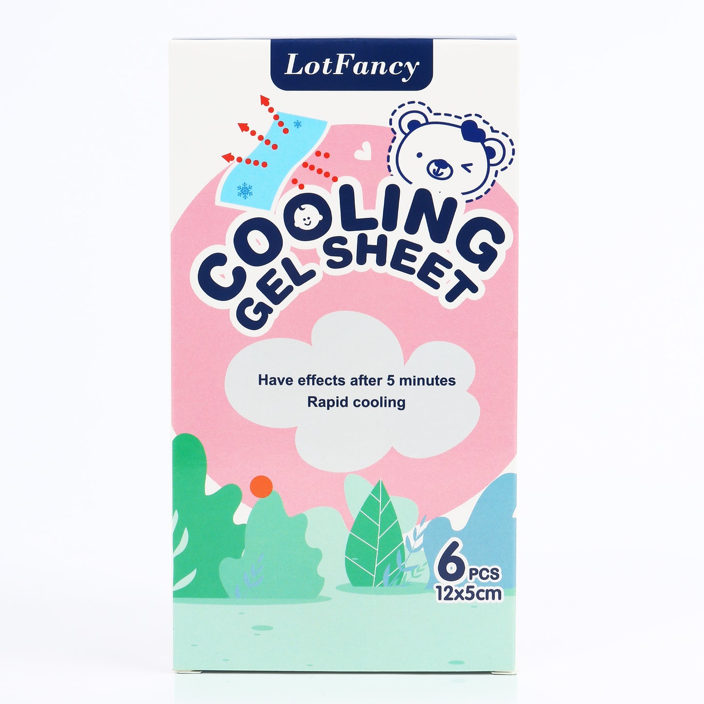 LotFancy Baby Fever Cooling Pad, Cool Patches for Fever, Cool Gel Sheet for Kids, Headache Relief, Forehead Fever Patch, 4.7 x2 Inch