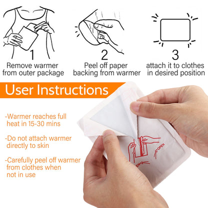 LotFancy Large Body & Hand Super Warmers, 40 Pack, Air-activated Warmers, Up to 12 Hours of Heat