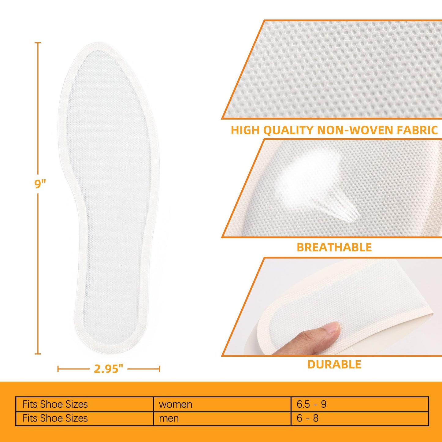 LotFancy Heated Insole Foot Warmers with Adhesive, 20 Pairs, Up to 10 Hours of Heat, Air Activated Warmers, 9X2.9in
