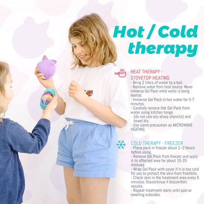LotFancy Kid Ice Pack for Boo Boos, 3 Pack Reusable Gel Cold Pack for Kids, 4.75 in