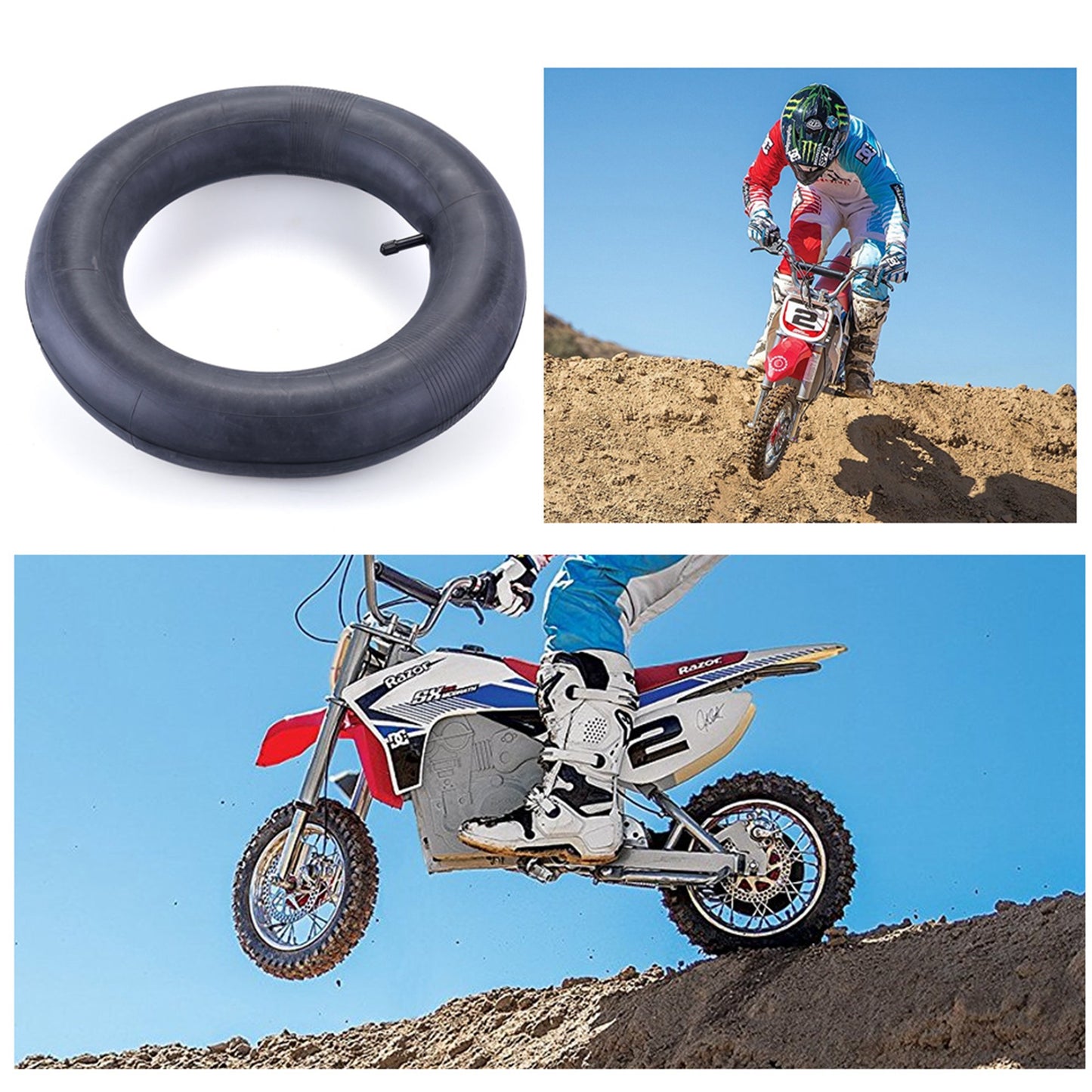 12.5x2.75, 12.5x3.0, 12.5x2.5 Inner Tube for Razor Dirt Rocket MX350 MX400, X-Treme X-560, eZip E-500 E-750 E-900 E-1000