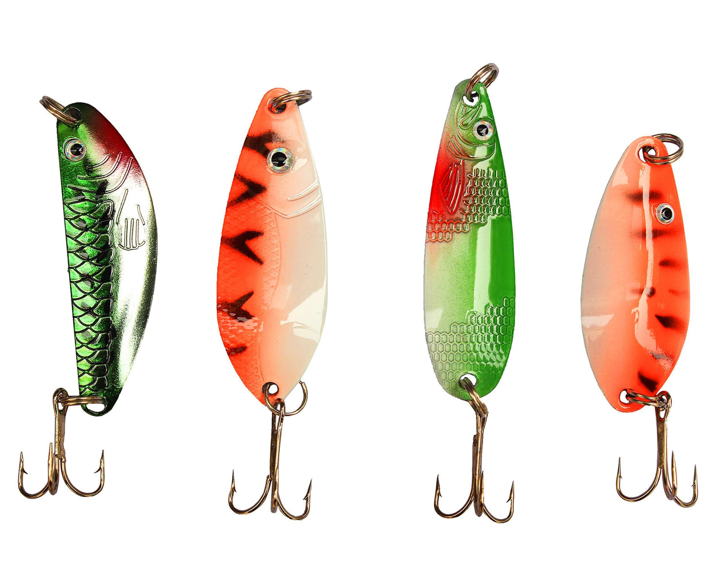 LotFancy Fishing Lures, 30 PCS Spinner Baits for Bass Perch Pike Walleye Trout Salmon, Assorted Hard Metal Spinner Lures Kit, Fit Saltwater and Freshwater