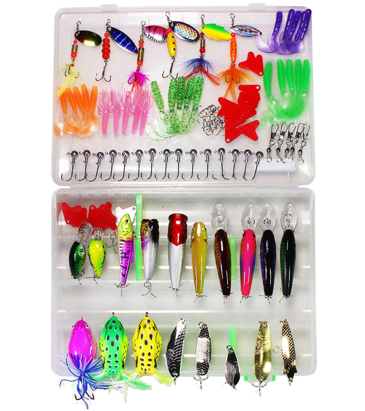 Fishing Lures, Topwater Lures with Treble Hook, Freshwater Saltwater Lures for Bass Trout Walleye, 3D Minnow Fishing Bait, Swimbait Sinking Lure Kit