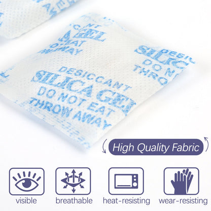 LotFancy 100 Packs 3Gram Silica Gel Packets, Indicating Desiccant Packets