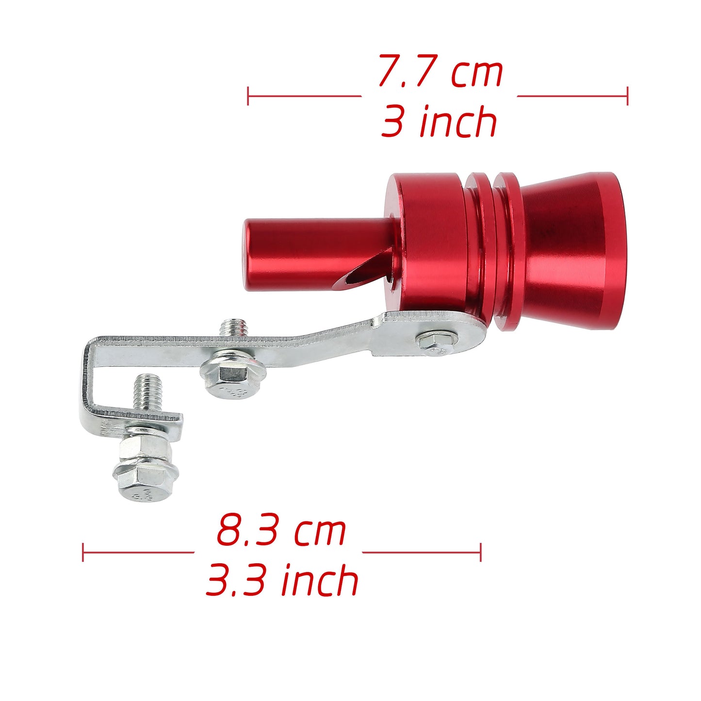 LotFancy Aluminum Blow off Valve BOV Simulator, Turbo Sound Whistle, Exhaust Pipe Muffler Tip