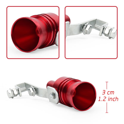 LotFancy Aluminum Blow off Valve BOV Simulator, Turbo Sound Whistle, Exhaust Pipe Muffler Tip