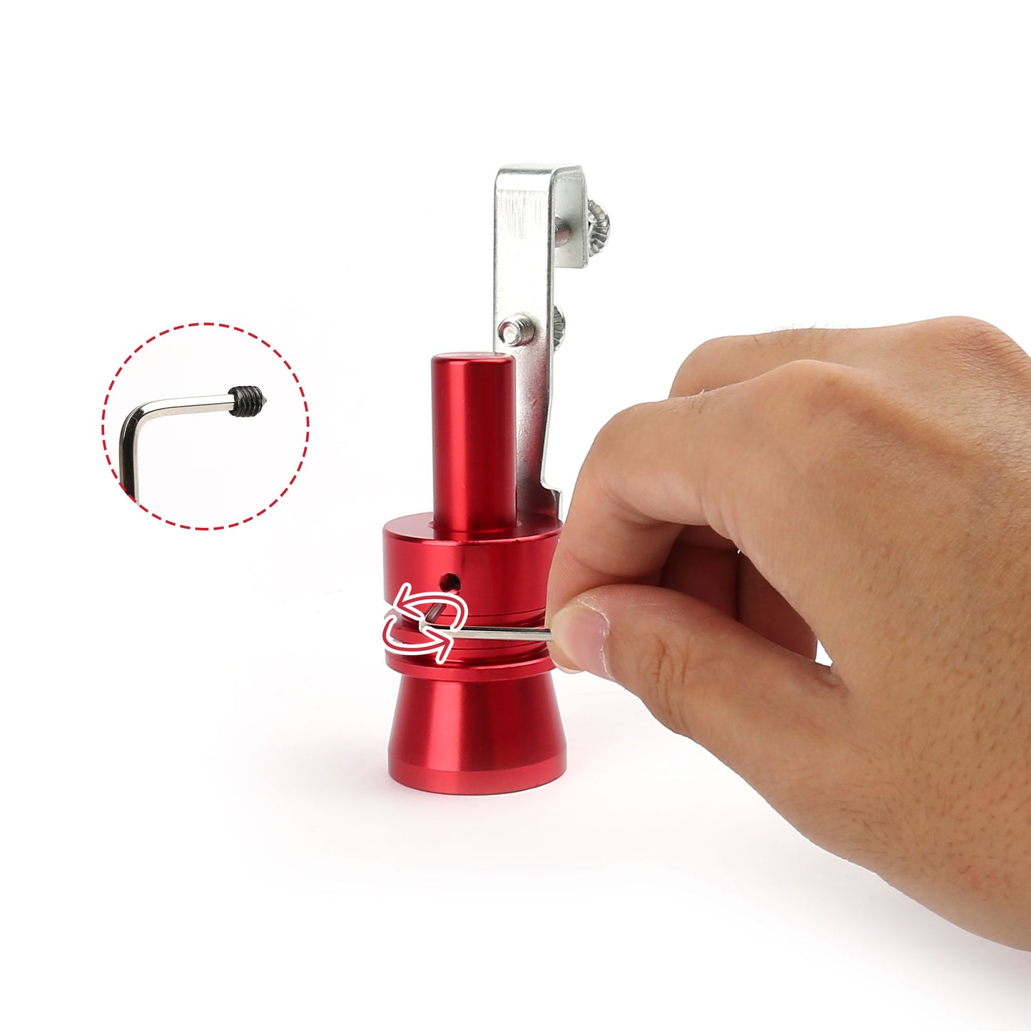 LotFancy Aluminum Blow off Valve BOV Simulator, Turbo Sound Whistle, Exhaust Pipe Muffler Tip