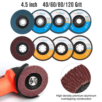 LotFancy Flap Discs for Angle Grinder