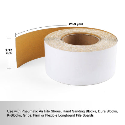 LotFancy Sandpaper Roll, PSA Self Adhesive Sticky Back Longboard Sand Paper, 2-3/4" Wide by 21.9 Yard Long, Premium Aluminum Oxide Abrasive Sanding Roll, for Automotive and Woodworking