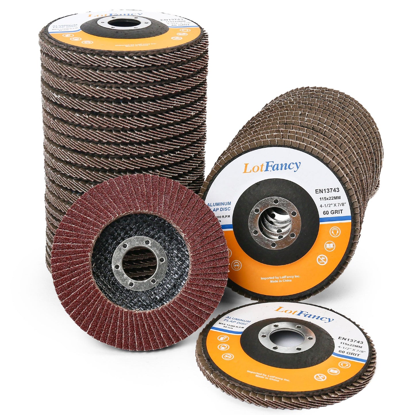 LotFancy Flap Discs for Angle Grinder