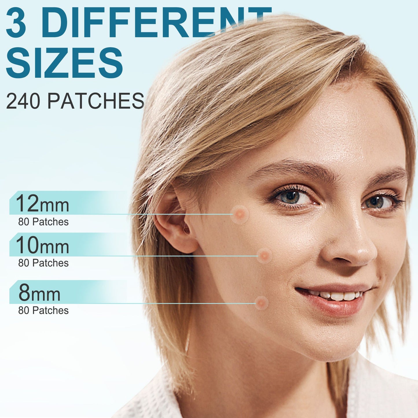 LotFancy Acne Patches, Hydrocolloid Pimple Patches for Face, Clear Zit Stickers for Blemishes, Spots, Skin Acne Dots Treatment