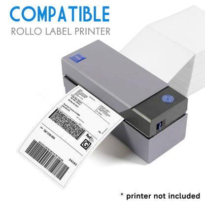 LotFancy 4x6 Thermal Labels Fanfold, 500 White Shipping Labels with Perforation
