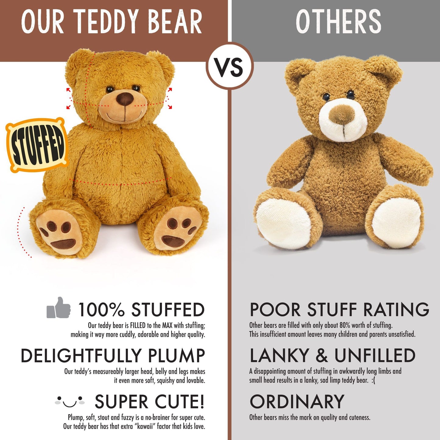 LotFancy Teddy Bear Plush Toys Stuffed Animals