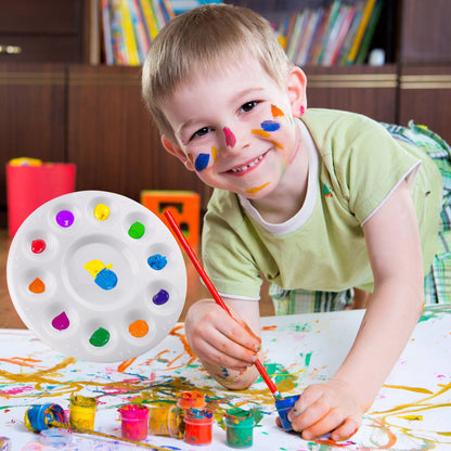 LotFancy 12 Plastic Painting Tray Palettes, Plastic Paint Pallets for Kids