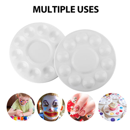 LotFancy 12 Plastic Painting Tray Palettes, Plastic Paint Pallets for Kids
