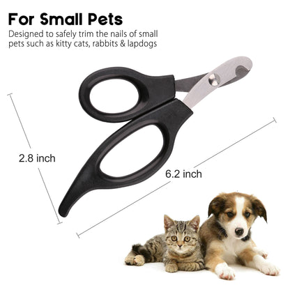 Prime Pets Cat Dog Nail Clippers with Safety Guard, Stainless Steel Cat Claw Clippers