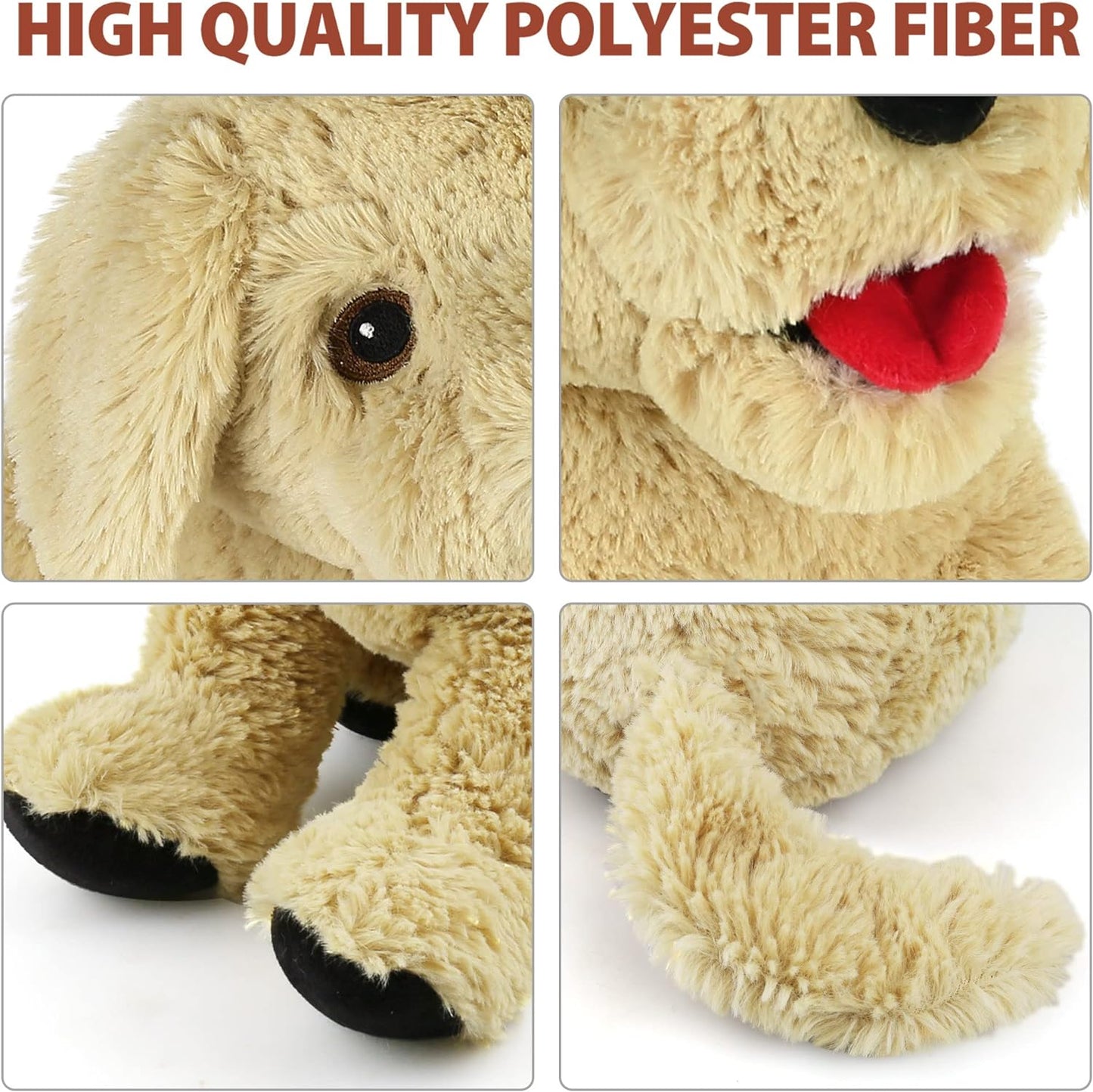 LotFancy Dog Stuffed Animals, 12" Golden Retriever Plush Toys, Puppy for Kids, Pets, Girls