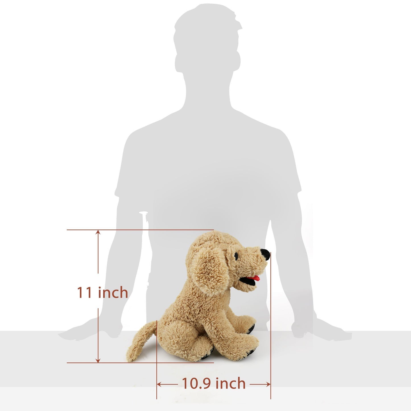 LotFancy Dog Stuffed Animals, 12" Golden Retriever Plush Toys, Puppy for Kids, Pets, Girls