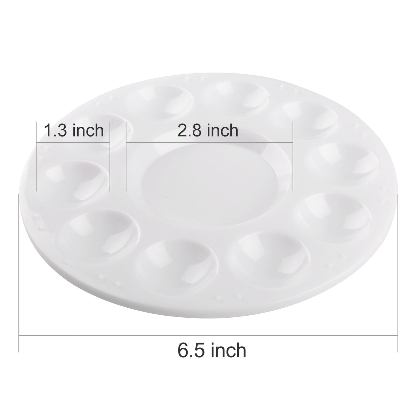 LotFancy Paint Tray Palettes for Acrylic Oil Watercolor Craft DIY Art Painting, Round Plastic Pallets