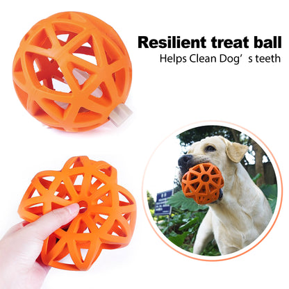 3 Pack Dog Treat Ball, Interactive Food Treat Dispensing Dog Toys, Dog Puzzle Toys for Boredom, Dog Squeaky Balls, Non-Toxic Interactive Dog Toys, Dog Teething Toys for Puppy Small Dog Training and Playing