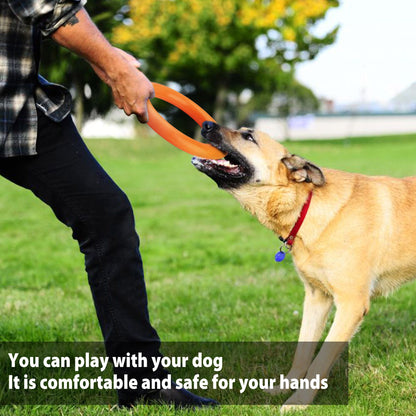 Prime Pets Dog Toys, Dog Chew Ring Toy and Interactive Food Dispensing Dog Treat Ball, Orange,Yellow