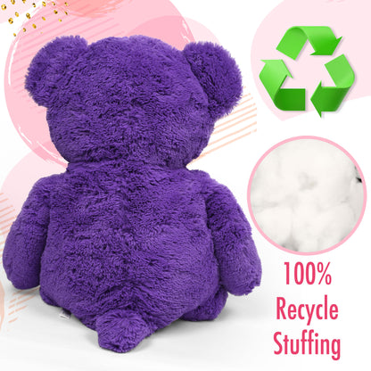 LotFancy Giant Teddy Bear Stuffed Animal, Gift for Girls Girlfriend Wife, Purple, 39"