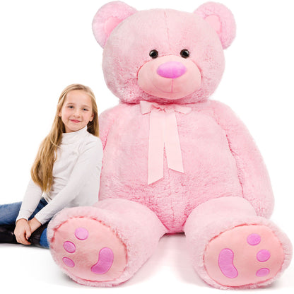 LotFancy 63" Giant Teddy Bear Stuffed Animal, Gift for Girls Girlfriend Wife, Pink