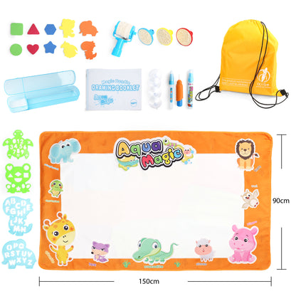 LotFancy Aqua Magic Drawing Mat, Extra Large Water Drawing Mat, Kids Painting Writing Doodle Board Toy, No Mess Educational Toys Gift for Girls Toddlers Age 5 6 7 8 9 Year-Old