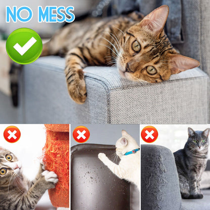 Prime Pets 8 Pack Cat Scratch Couch Protector, Cat Scratch Furniture Deterrent Tape with Pins, Clear