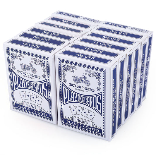 LotFancy 12 Decks Playing Cards, Poker Size Standard Index, Blue