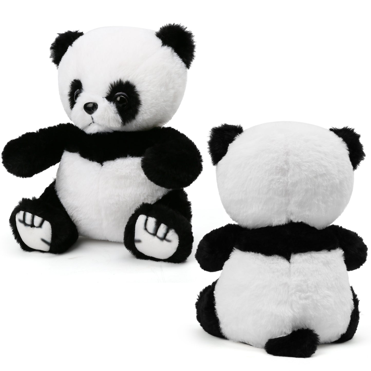 LotFancy Panda Stuffed Animal, Soft Cuddly Baby Panda Bear Plush Toy, Cute Plushies for Kids, White and Black, Easter Decorations PMT