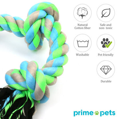 Prime Pets Dog Rope Toy for Aggressive Chewers, Dog Chew Toys for Large and Medium Dogs,Puppy