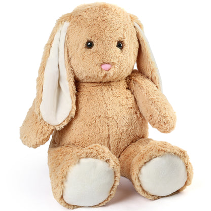 BenBen 3FT Bunny Stuffed Animal, Large Soft Rabbit Plush Toy, Lop-Eared Brown Bunny Plushie