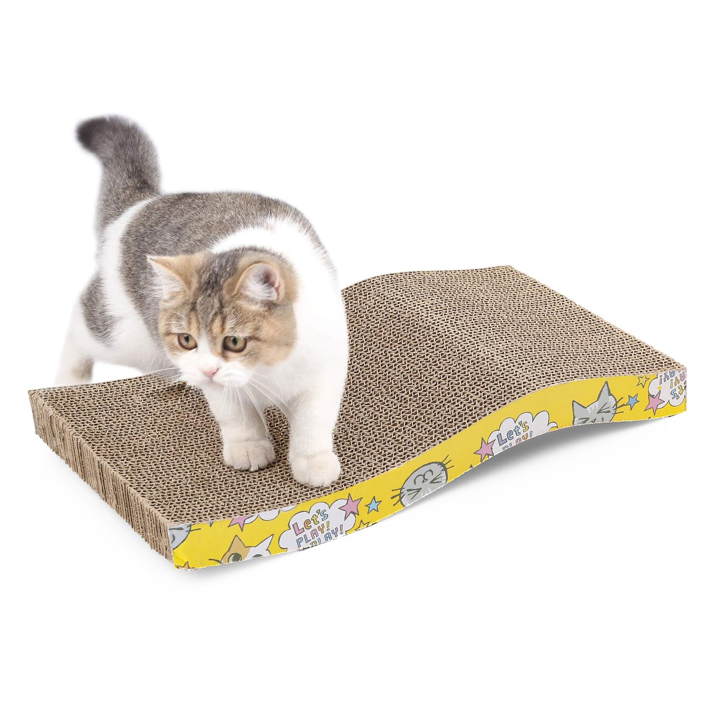 Prime Pets 9 in Cardboard Reversible Cat Scratchers with Catnip