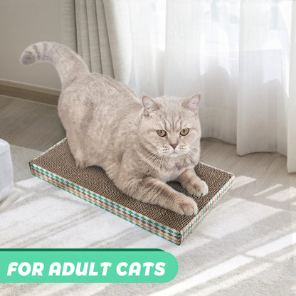 Prime Pets XL Wide Cat Scratcher with Catnip,3 Pack Reversible Cat Scratch Pad with Box