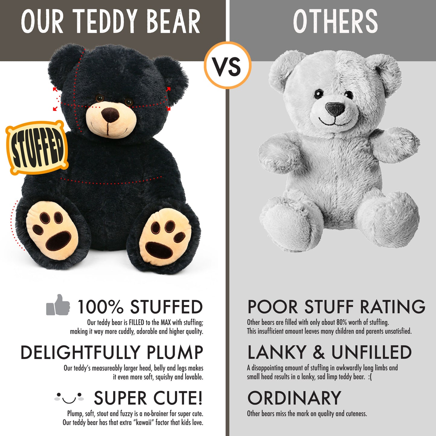 LotFancy Teddy Bear Plush Toys Stuffed Animals