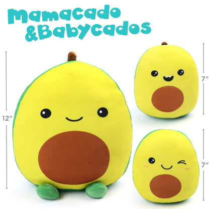 LotFancy Avocado Plush Pillow, Cute Squishy Stuffed Animal Plushie Doll Gift for Kids Girls Boys