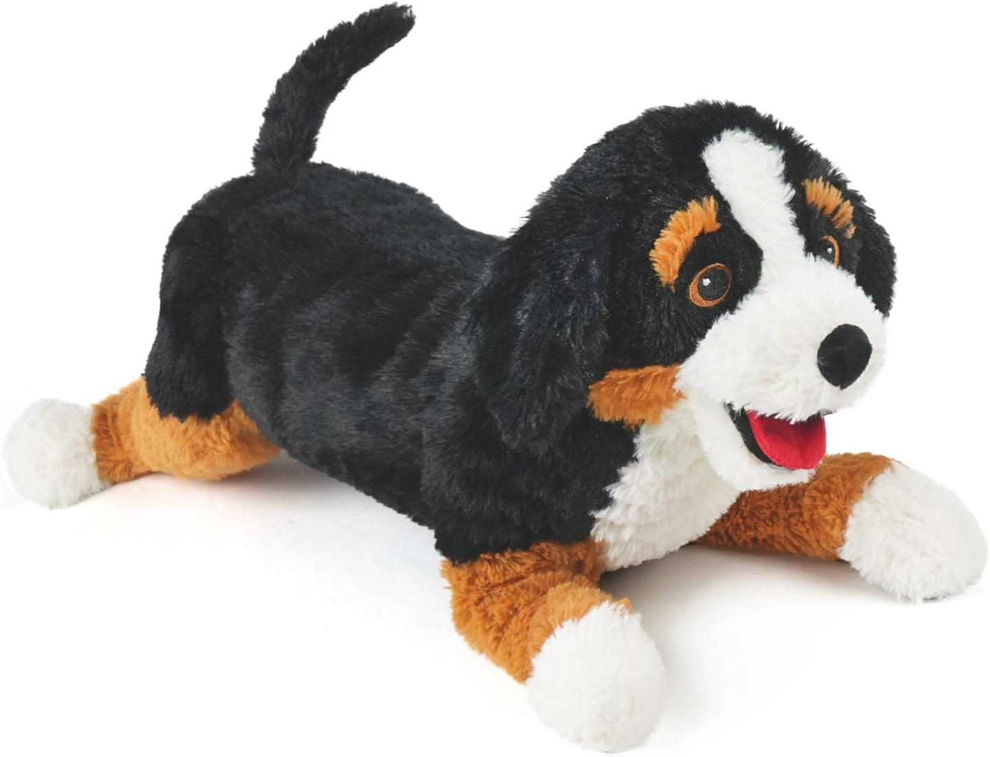 LotFancy 27 in Dog Stuffed Animal, Large Retriever Plush Toy Gift, Black, Brown and White