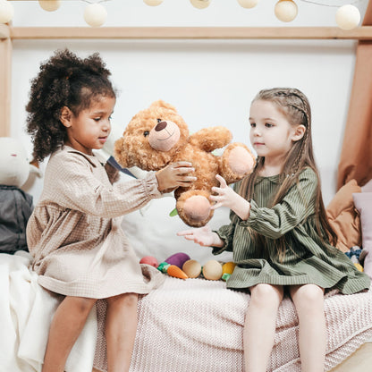 LotFancy 15 in Teddy Bear Stuffed Animal, Bear Plush Toy, Gift for Kids Girls Boys