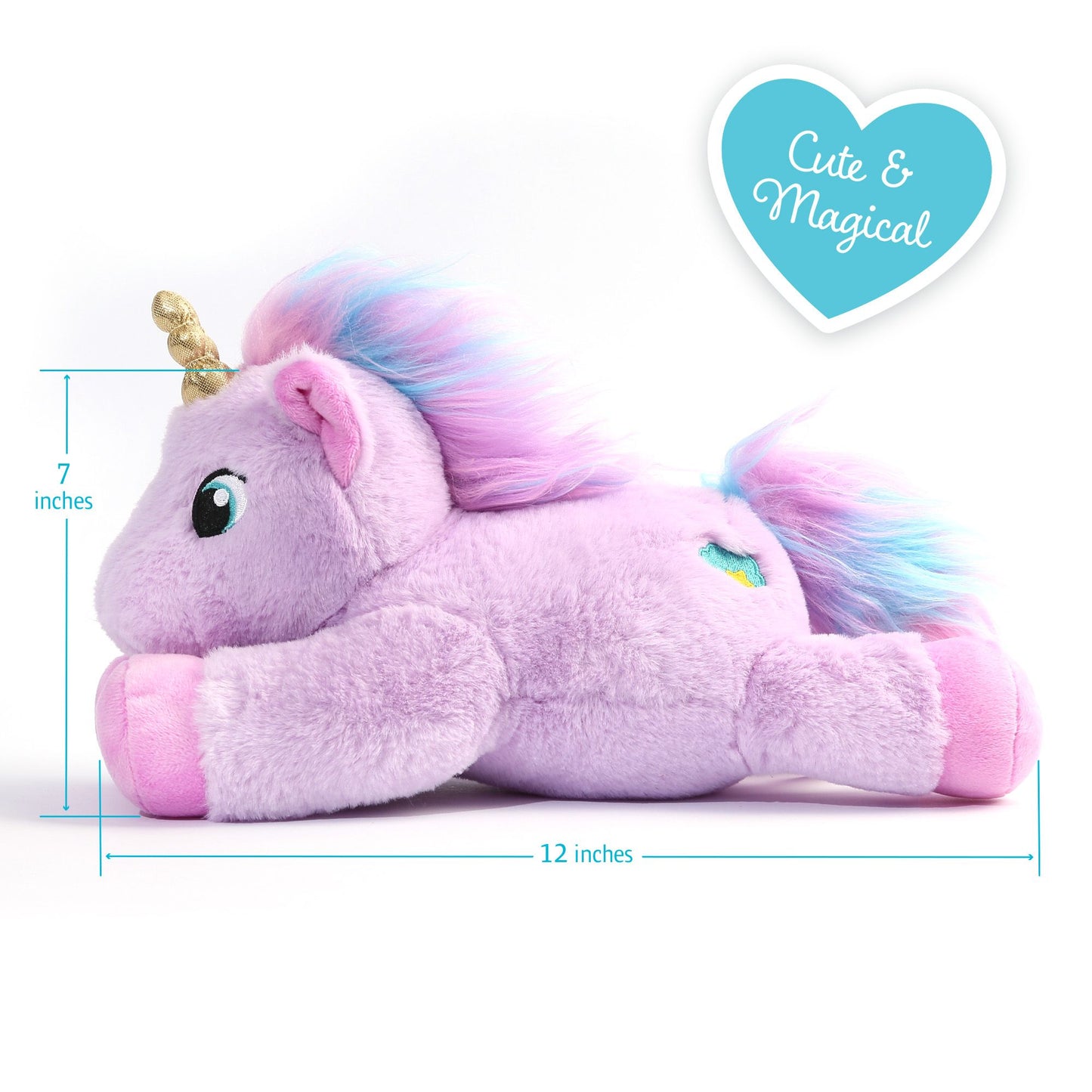 LotFancy 2 Pcs 12" Unicorn Stuffed Animal Plush Toys Gifts for Kids, Girls, Purple and White